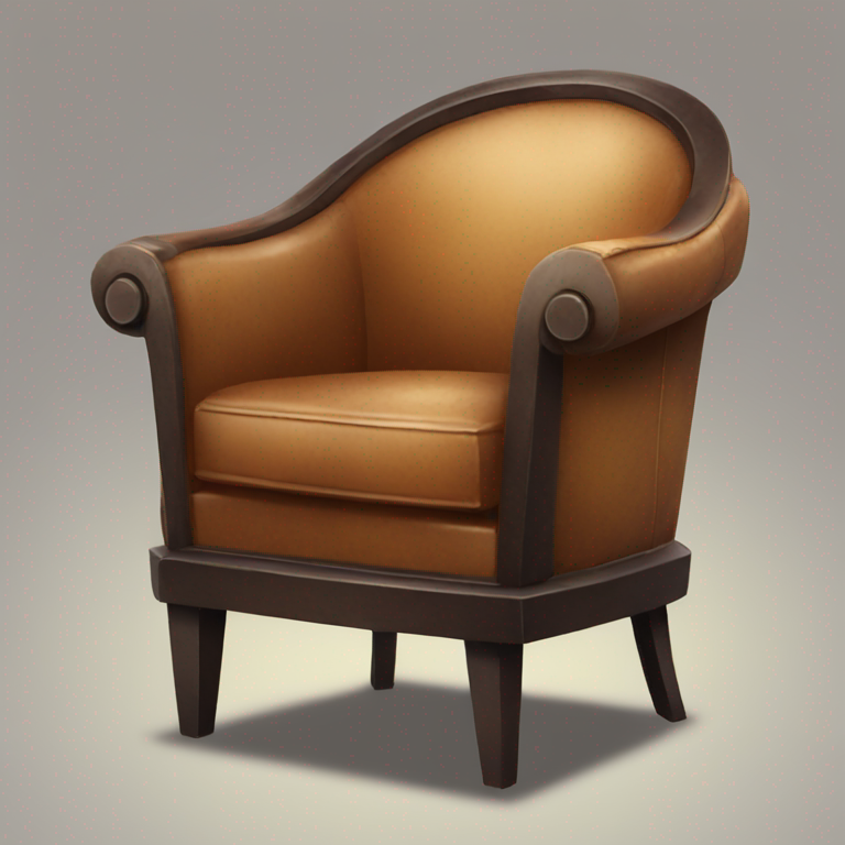 A pair of leather barrel back chairs-emoji