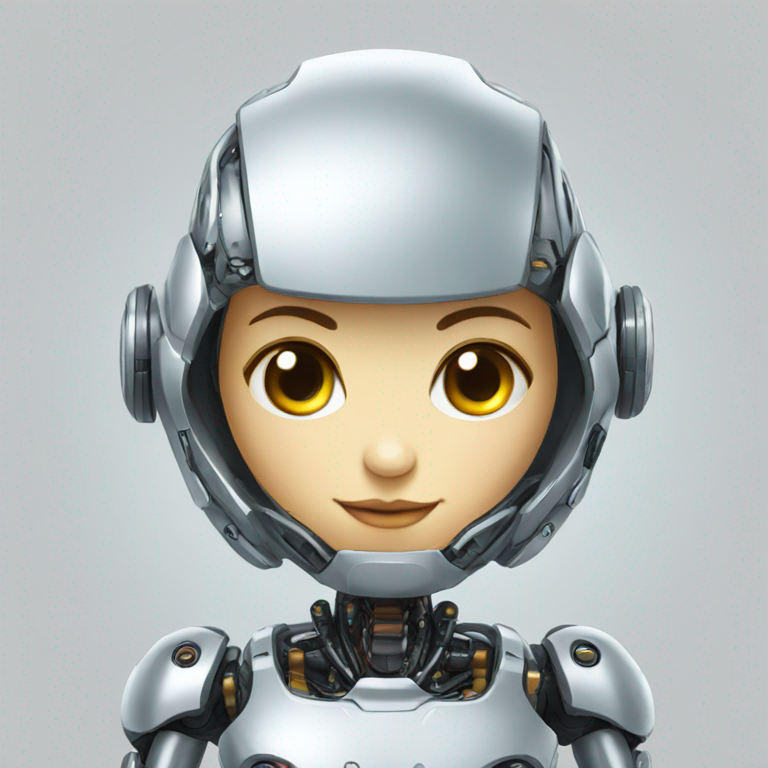 cute ai cyborg robot-emoji