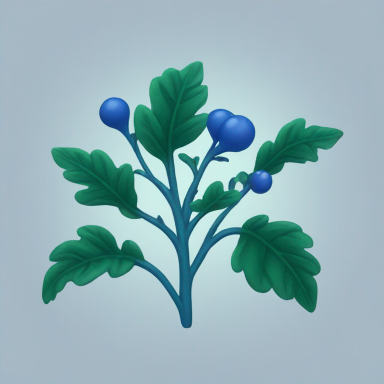 Blue F with dark green vines growing on it-emoji