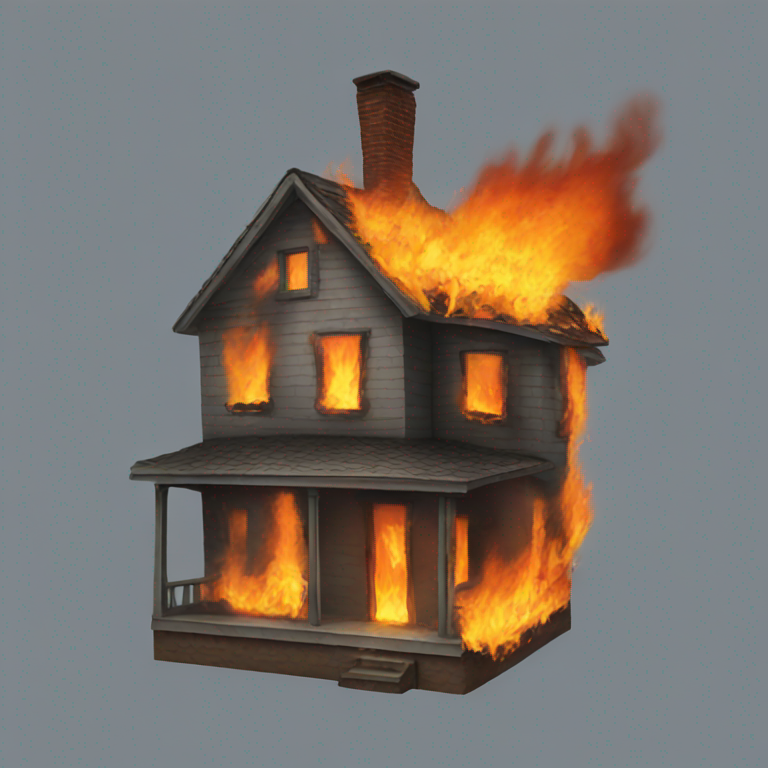 burning house-emoji