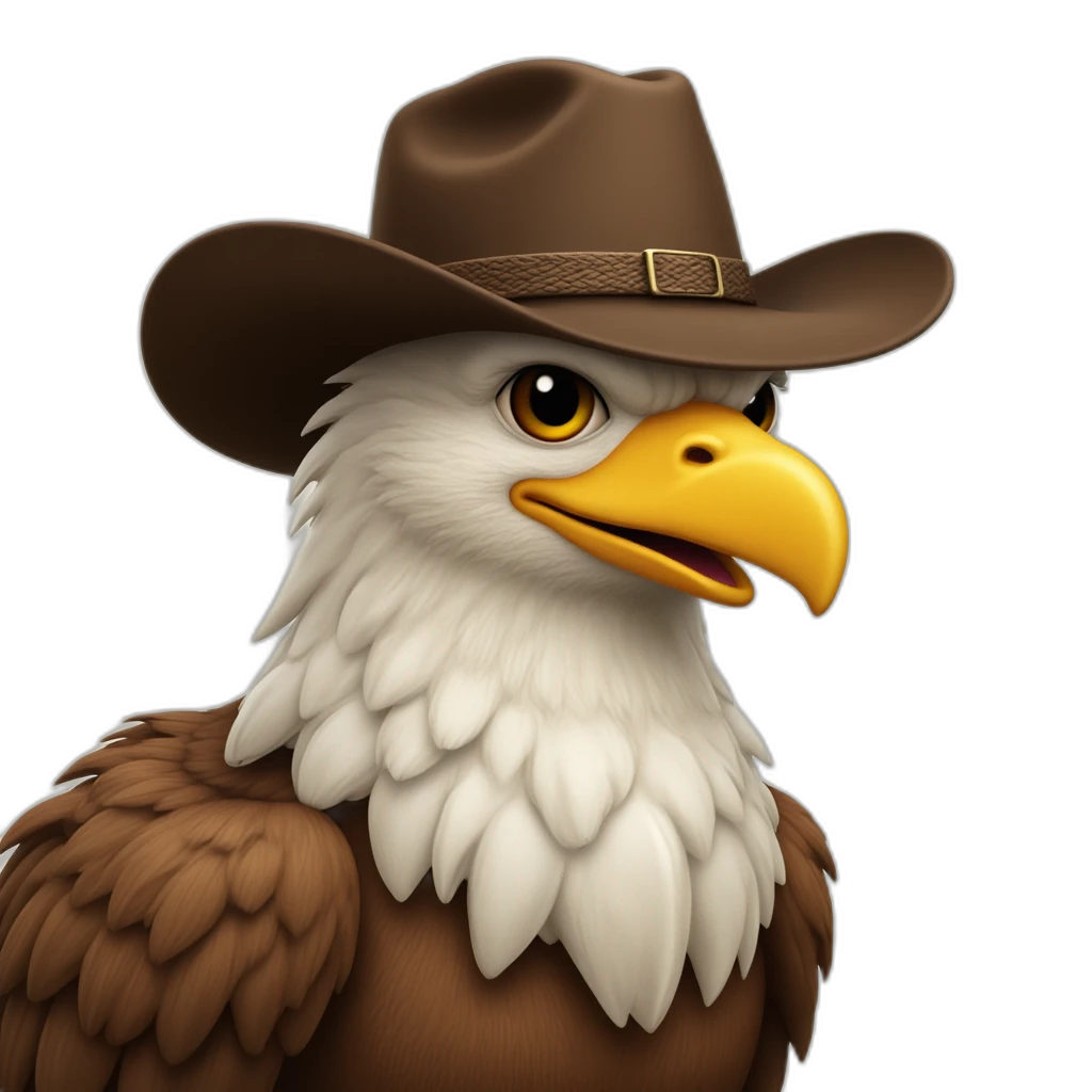 a griffin with a cowboy hat-emoji