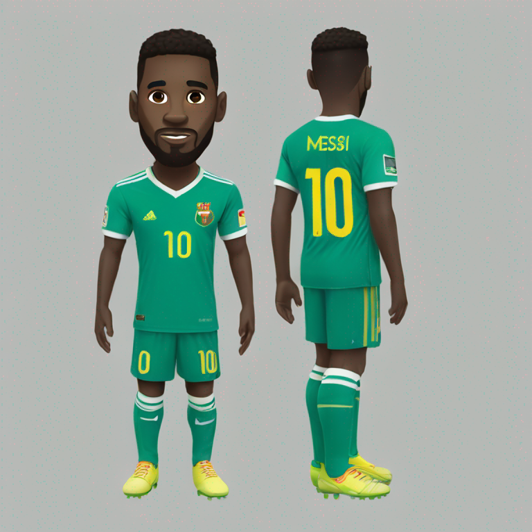 Messi avec maillot du Sénégal-emoji