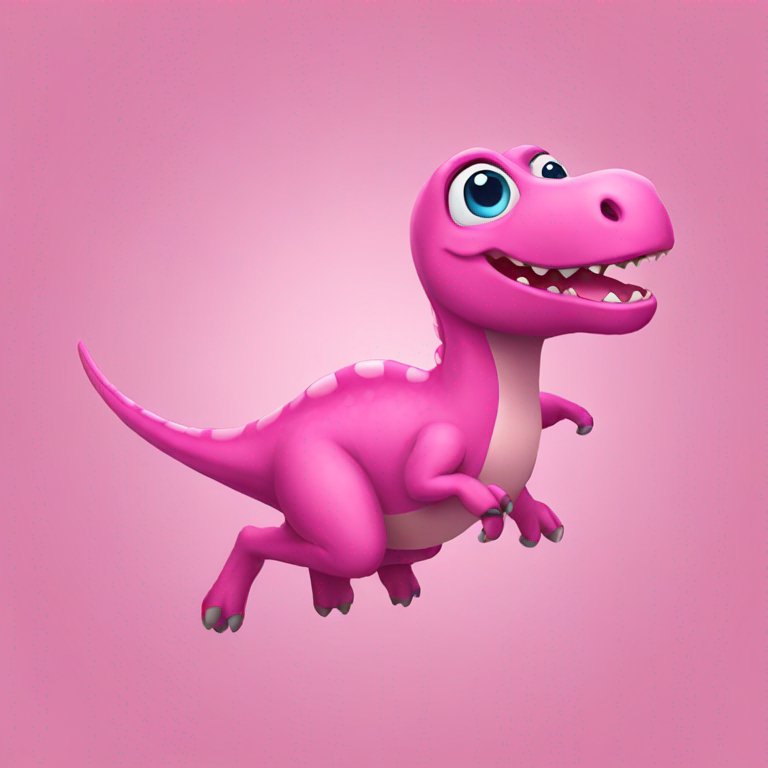 flying pink dinosaur-emoji