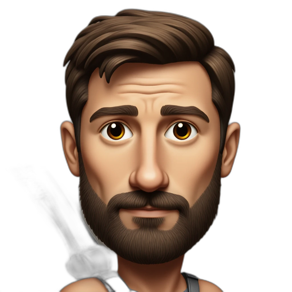 un chico sin pelo barba-emoji