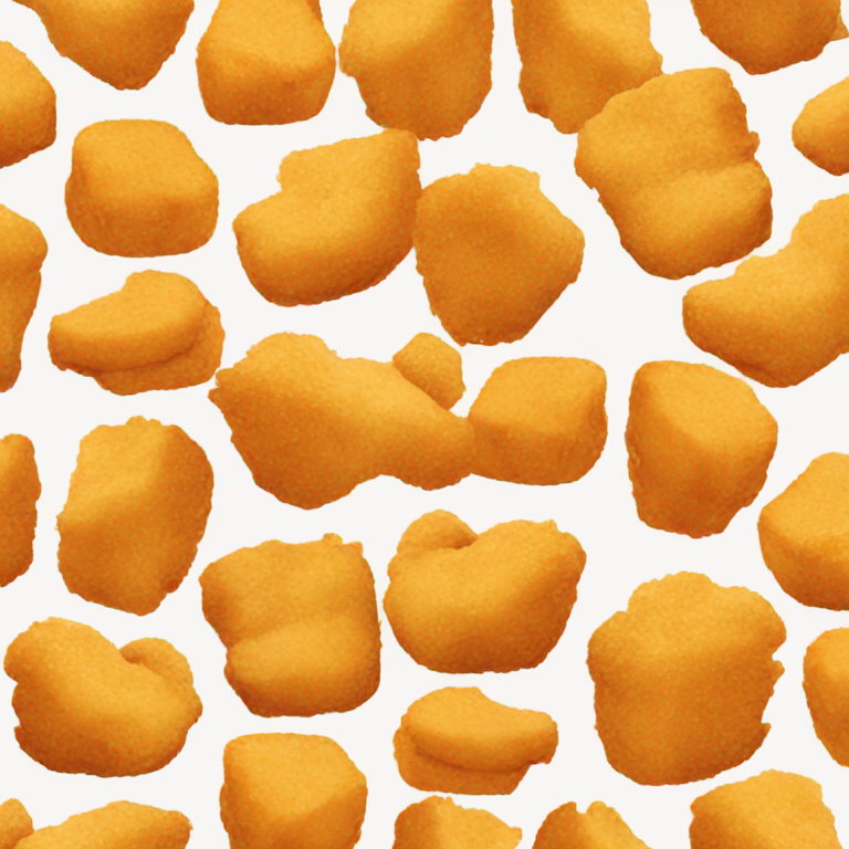 Chicken nuggets with a face-emoji