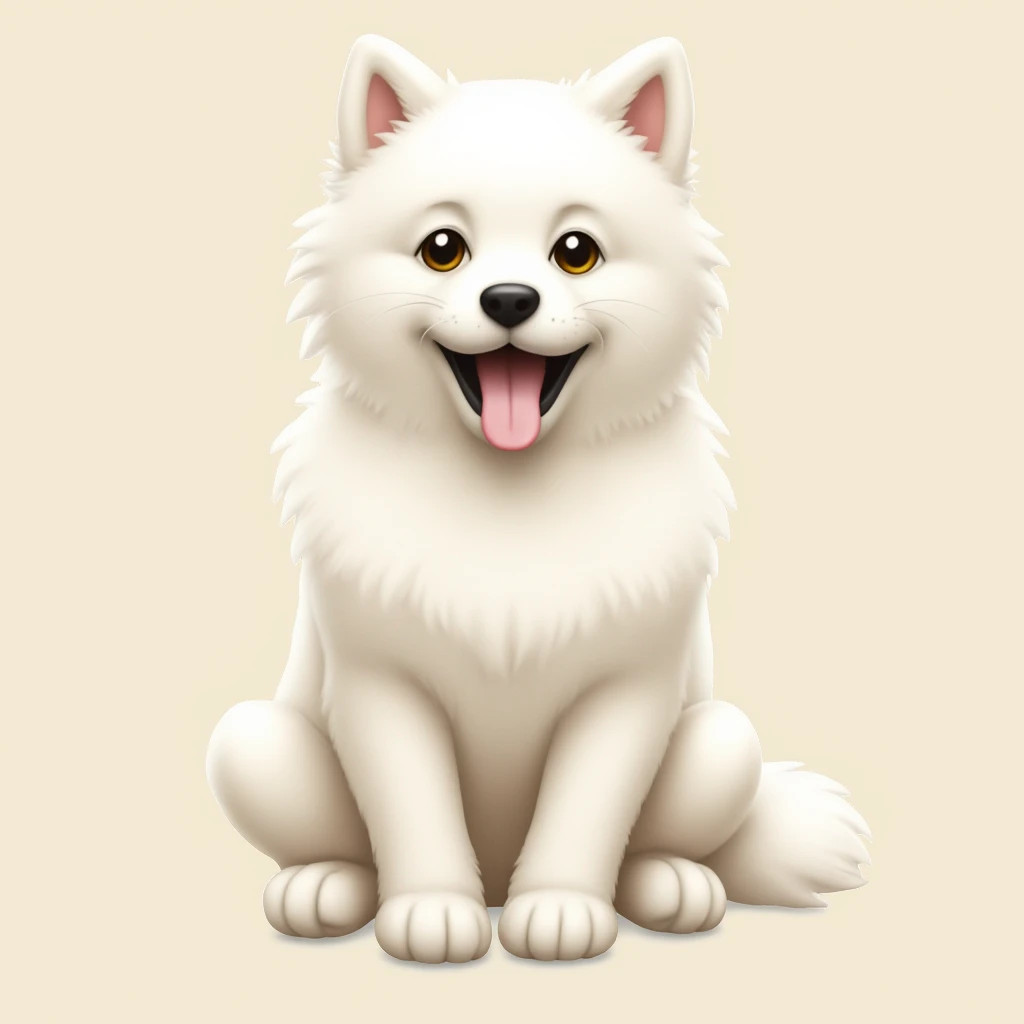 a cute Samoyed-emoji