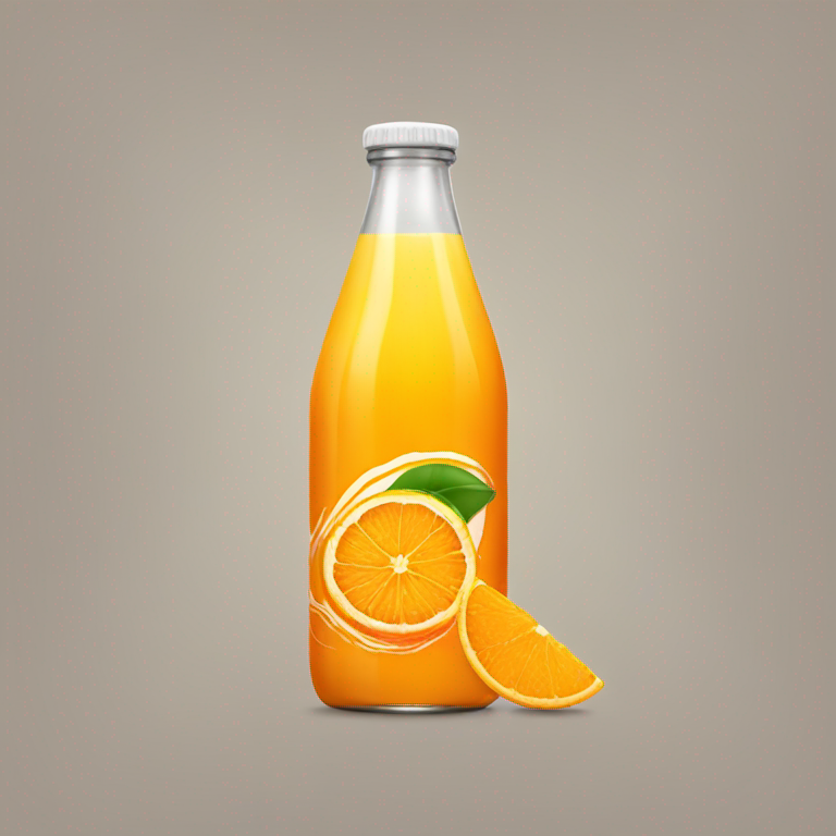 bottle of orange juice-emoji