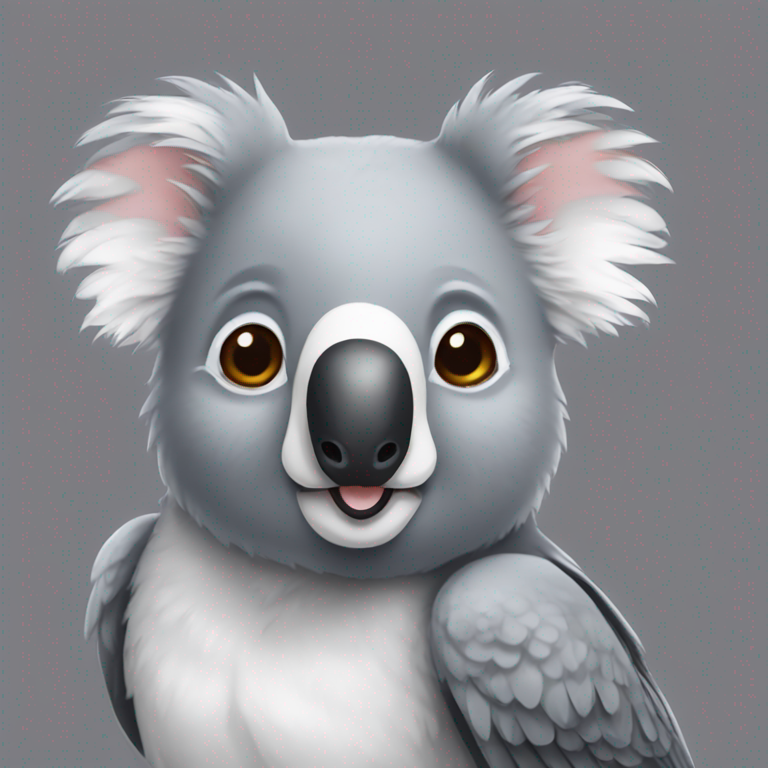 A koala mixed with a pigeon-emoji