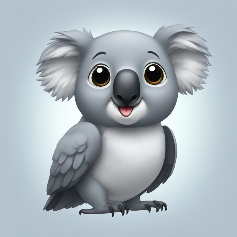 A koala mixed with a pigeon-emoji