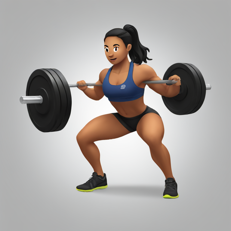 crossfit athlete doing a squat snatch-emoji