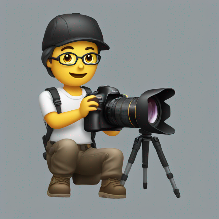 the photographer with camera-emoji