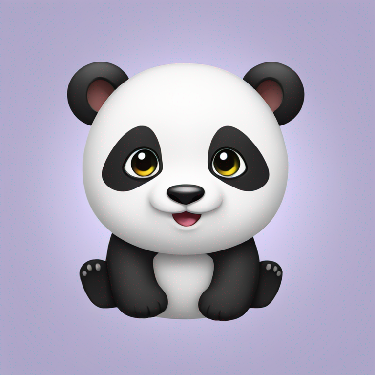 a cute panda-emoji