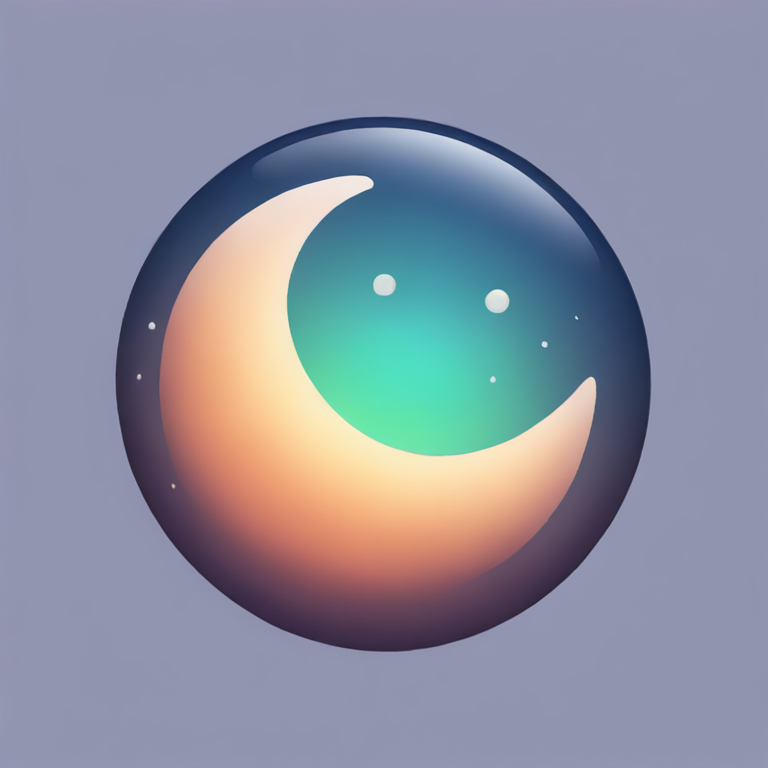 Big colored Moon-emoji