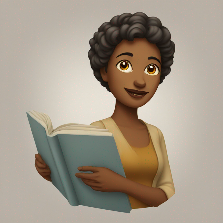 A woman artist and picture book writer-emoji