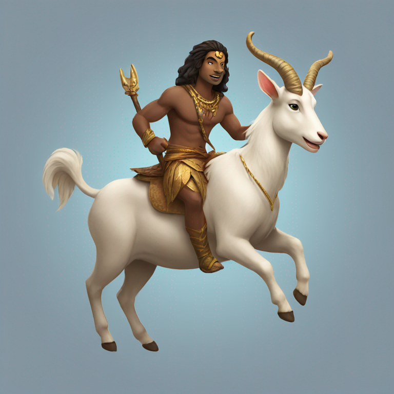 shiva riding a goat-emoji