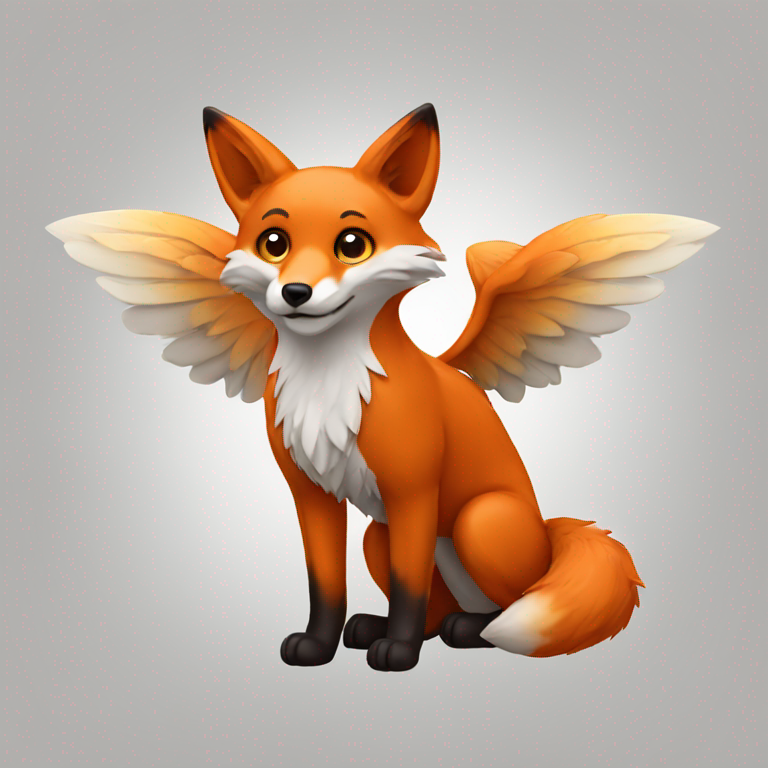 a fox with wings-emoji