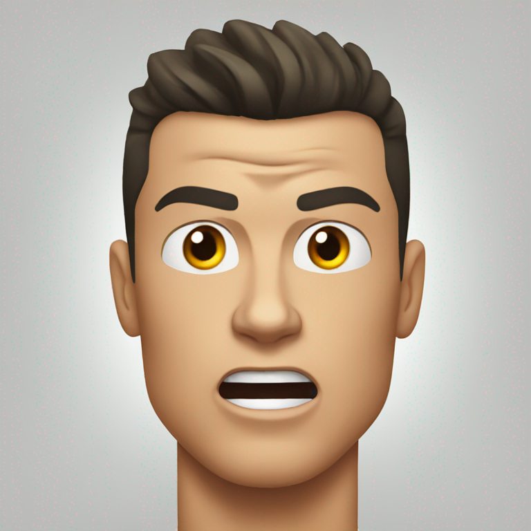 Cristiano Ronaldo, angry face-emoji