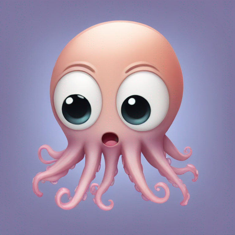 baby squid, crying face-emoji