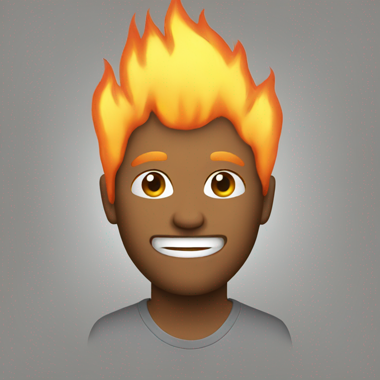 burning hair-emoji