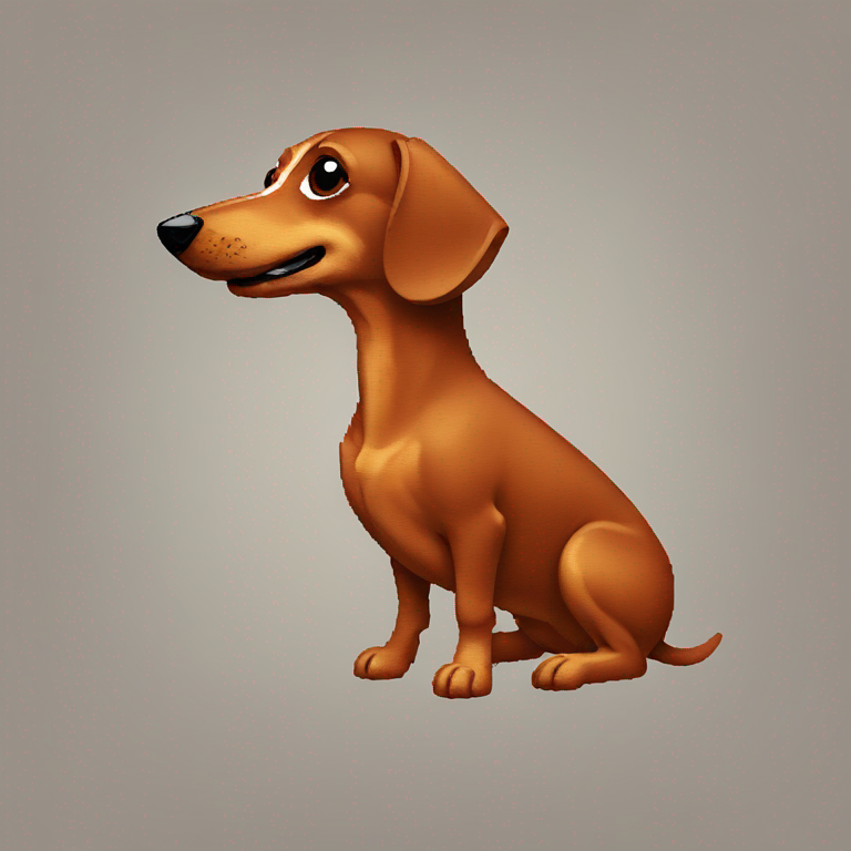 A weiner dog in 8 bit-emoji