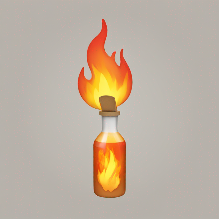 Rx bottle on fire-emoji