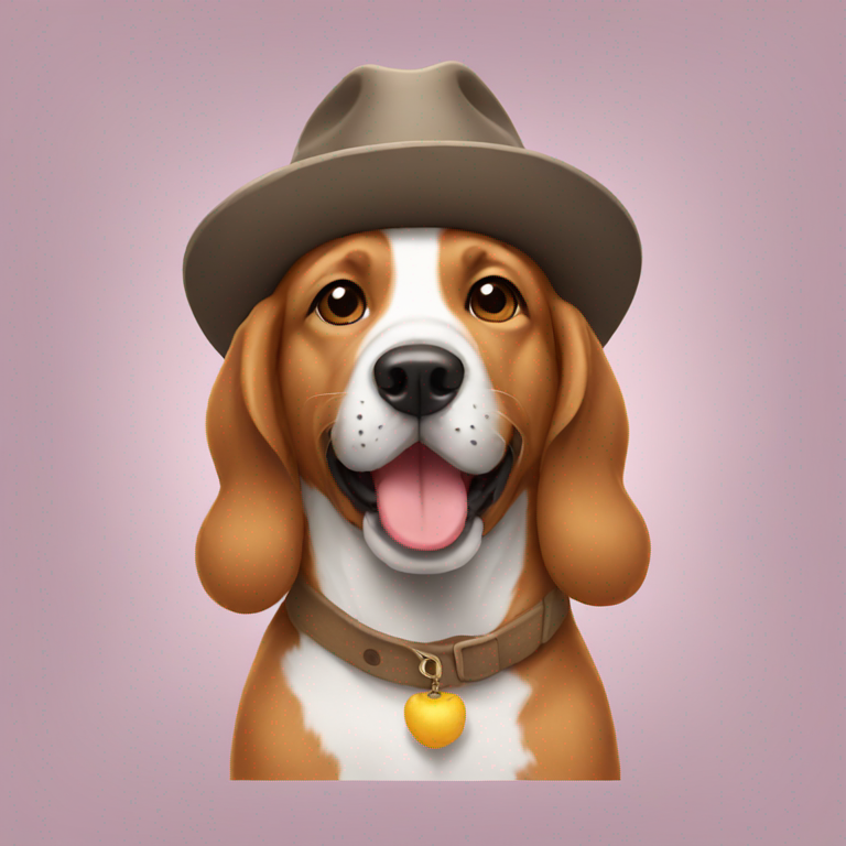 Dog with hat-emoji