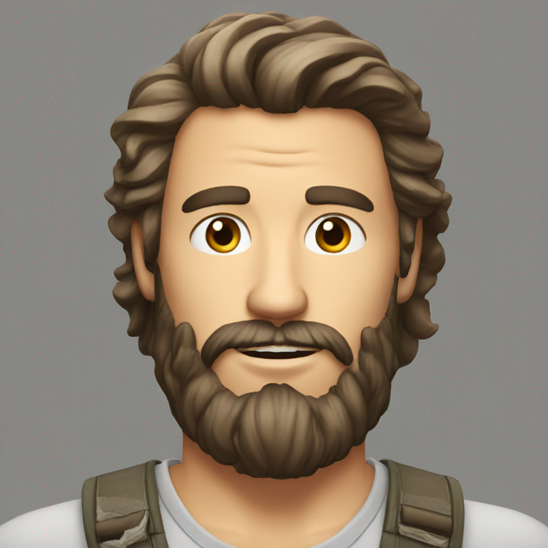 sexy redneck dude with a beard and nice hair-emoji