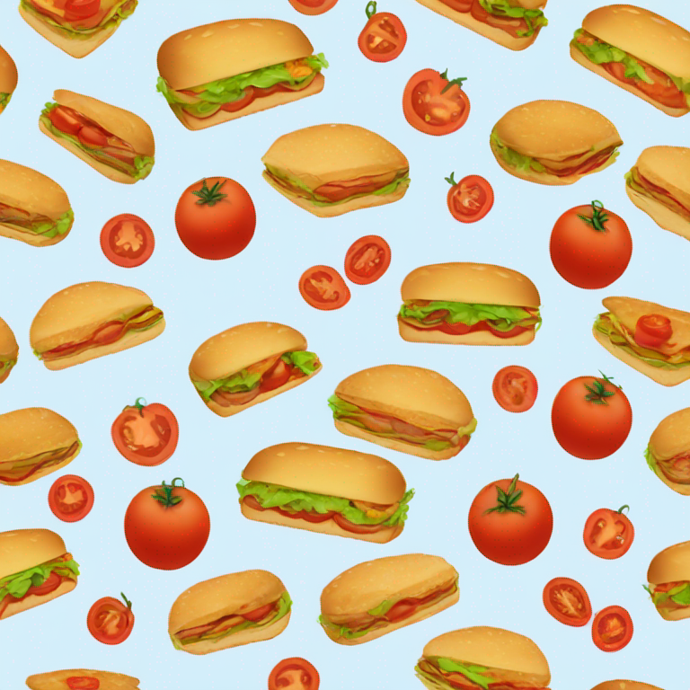 sándwich de atún, alcaparras y tomates sin otros elementos-emoji