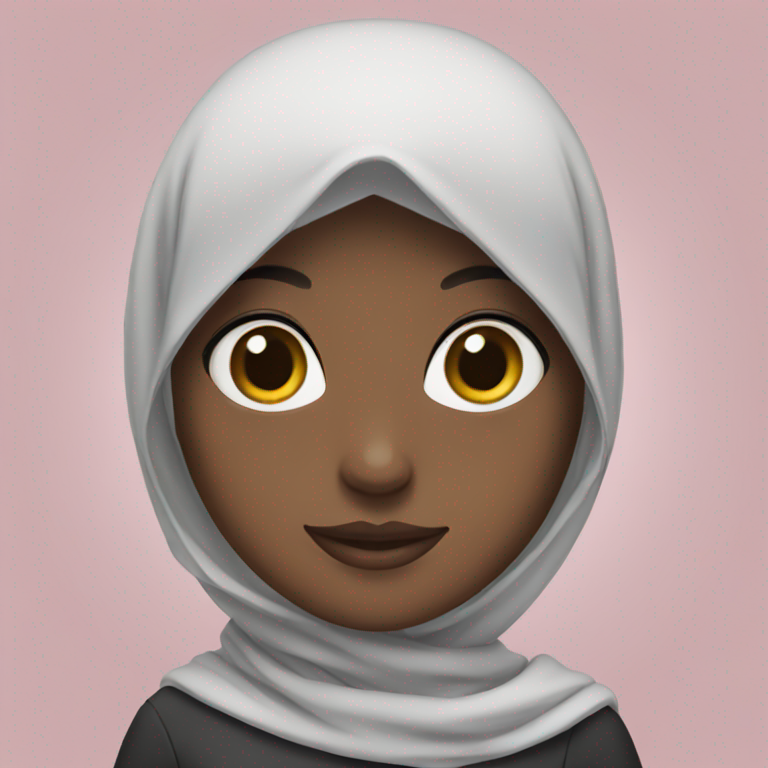 GIRL hijab appear one eyes-emoji