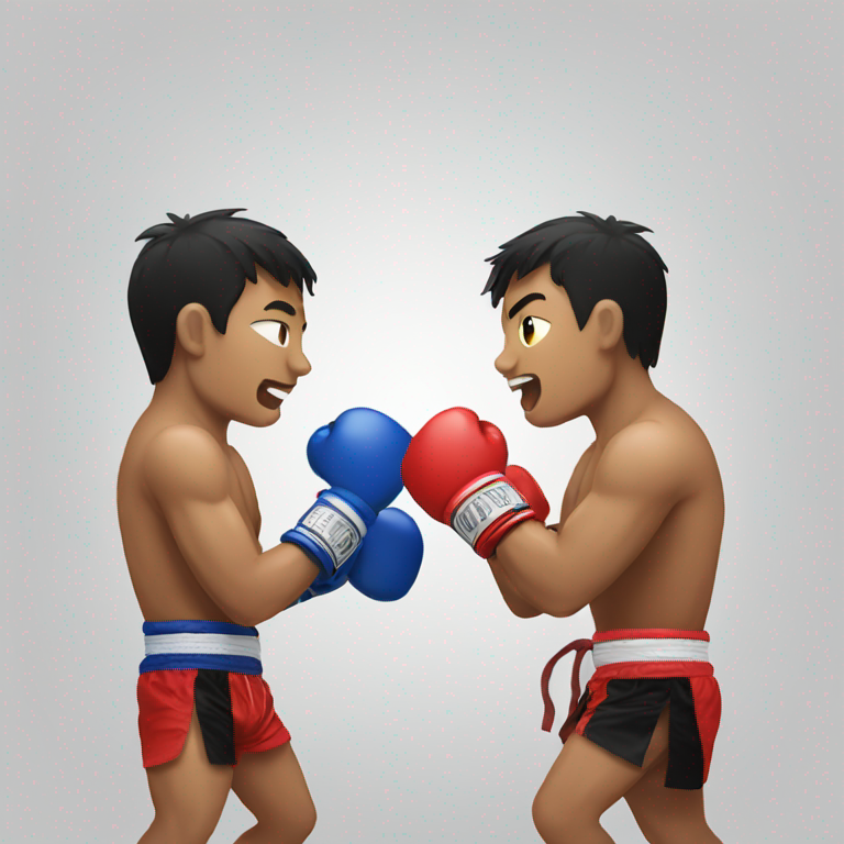 Men fighting muay thai-emoji