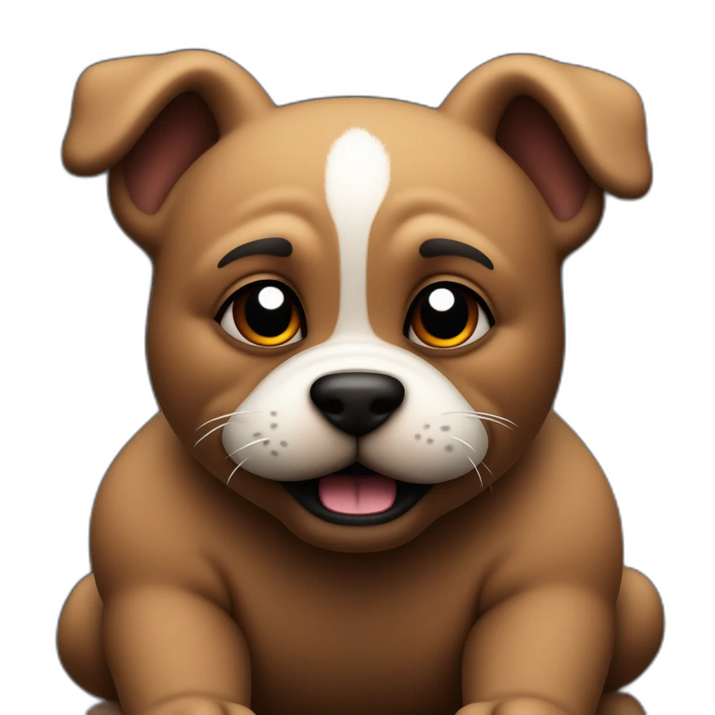 Cute dog with evil face-emoji