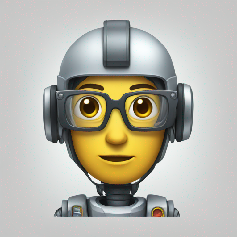 nerd robot-emoji