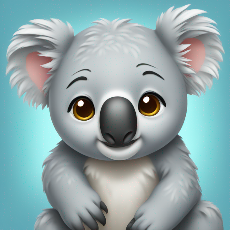 A koala with a cute long beak-emoji