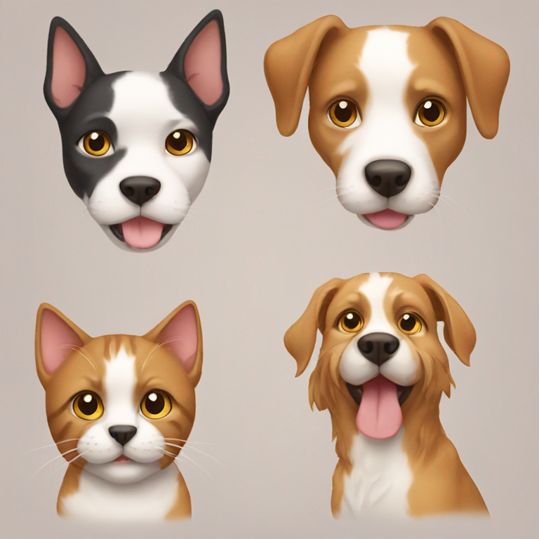 cat and dogs-emoji