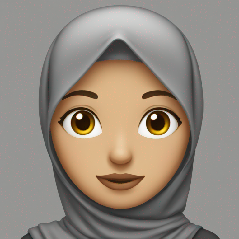 A hijab girl with one eye visible-emoji