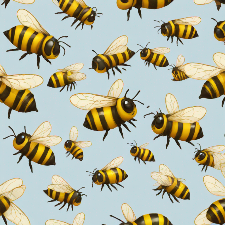 A cute bees-emoji