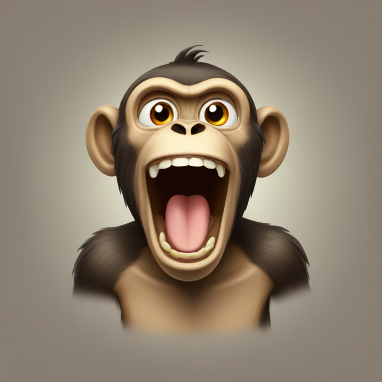 a monkey shouting-emoji