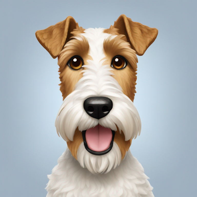 un lindo wire fox terrier-emoji