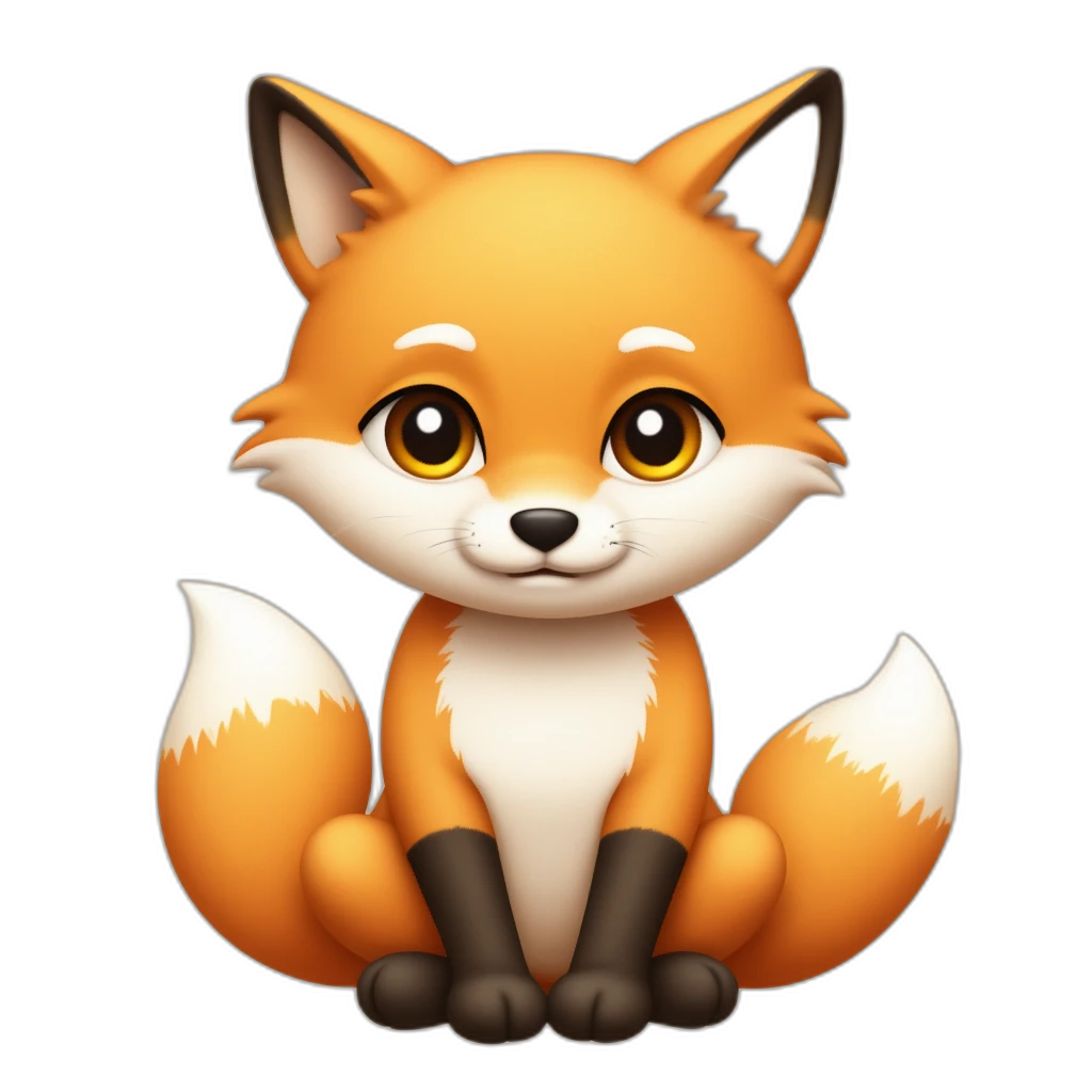 Cute fox-emoji