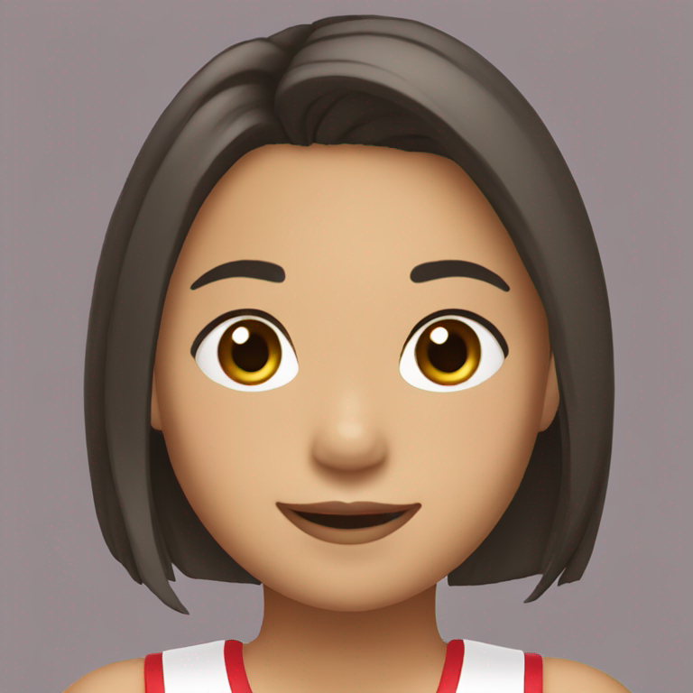 young filipina cheerleader, hair ribbon, dark skin, bob haircut, smile-emoji