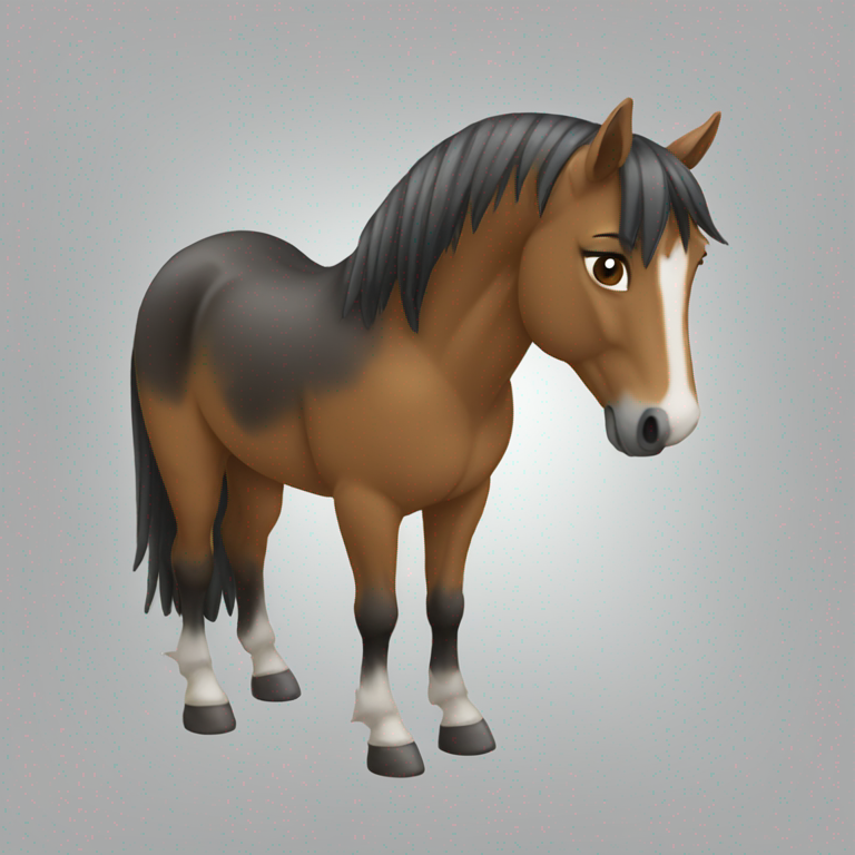 Dans une cheval-emoji