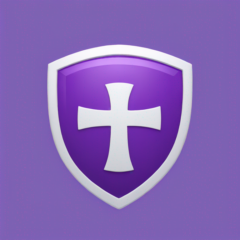 create a purple shield with a white plus/cross symbol in the center-emoji